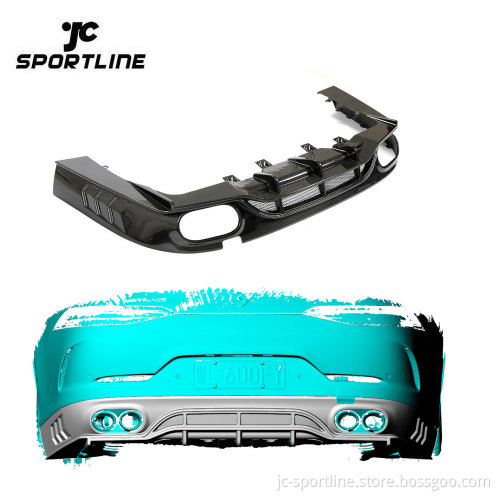 Dry Carbon Fiber X290 Rear Bumper Lip for Mercedes-Benz AMG GT 53 GT 43 4-Door 2019-2020